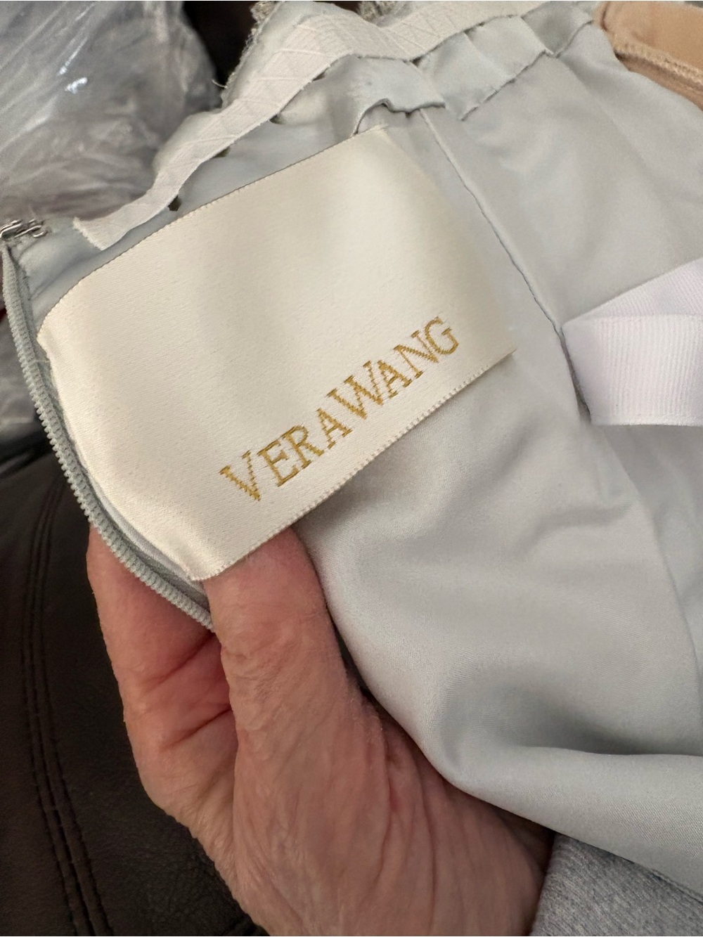Vera Wang 1997 vintage gown with beading and shawl